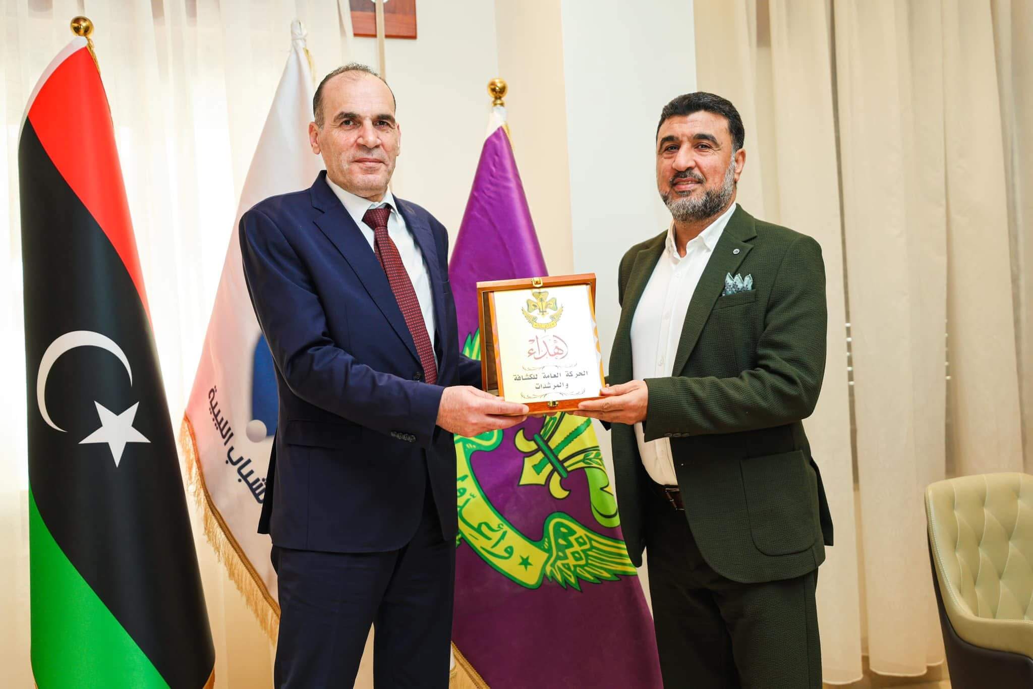 الكشافة والمرشدات الليبية تستقبل الأمين العام للمجلس الأعلى للشباب والرياضة الفلسطيني 4 IMG 1523