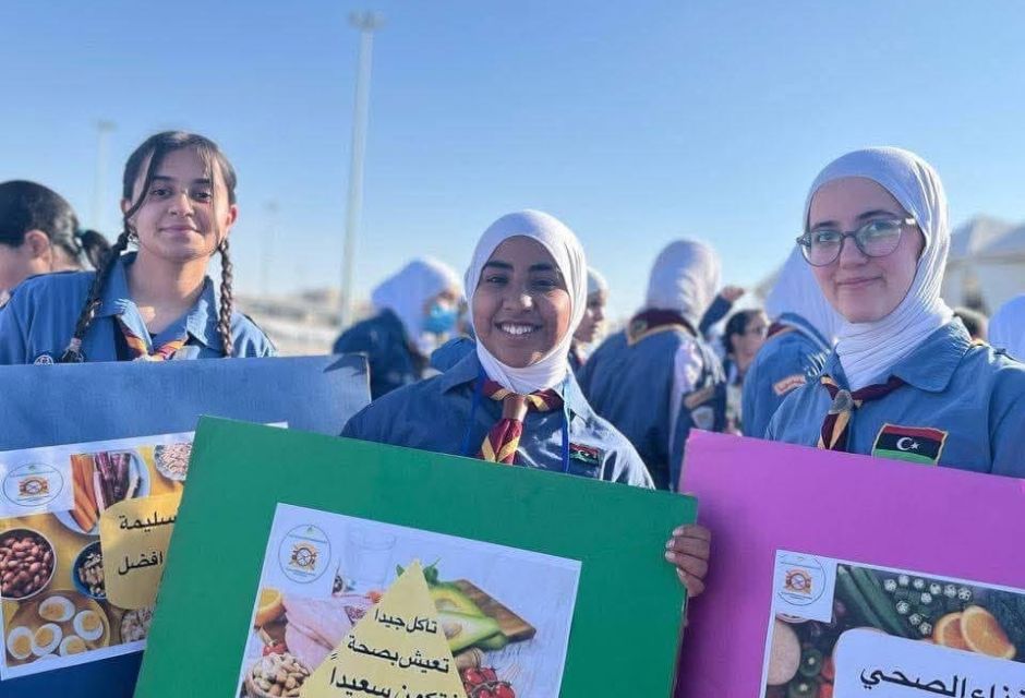 مرشدات ليبيا تنظم حملة توعوية حول التغذية السليمة والصحة المستدامة 33 IMG 1546 56c4cdaa